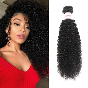 img 4 attached to 🏾 Ailisi 8A Brazilian Virgin Kinky Curly Hair Bundle - Unprocessed Natural Black Human Hair Weave (20 inch)