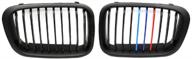 enhance your e46 3-series sedan with syneticusa matte black front kidney grille grill - 2pcs for ///m (1998-2002) logo