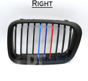 img 3 attached to Enhance Your E46 3-Series Sedan with Syneticusa Matte Black Front Kidney Grille Grill - 2pcs for ///M (1998-2002)
