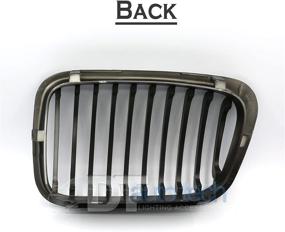 img 1 attached to Enhance Your E46 3-Series Sedan with Syneticusa Matte Black Front Kidney Grille Grill - 2pcs for ///M (1998-2002)
