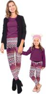 angelina velvet patterned leggings 0040k_xs girls' clothing logo