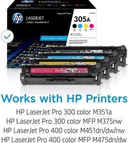 img 3 attached to HP 305A CE305AQ1 4 Toner-Cartridges for HP LaserJet Pro Color M451/M475/M375nw