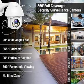 img 2 attached to 2020 Upgraded Full HD 1080P Security Surveillance Cameras Outdoor Waterproof Wireless PTZ Camera with Night Vision - IP WiFi Cam Audio Motion Activated (White)