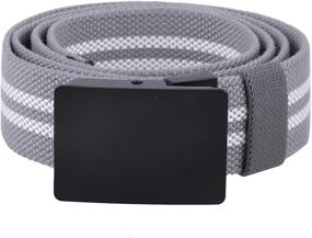 img 3 attached to Moonsix Canvas Military Flip Top Buckle Men's Accessories and Belts
