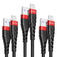 📱 oiith iphone charger cable 3-pack 6ft: mfi certified charging cord, extra long 6 feet, 2.4a power wire compatible with iphone12/11/xs/max/xr/x/8/7/6/ipad logo