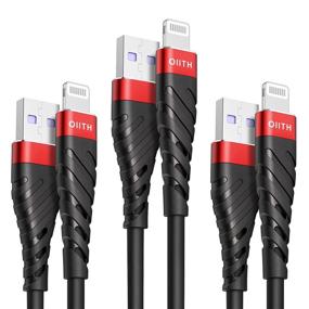 img 4 attached to 📱 OIITH iPhone Charger Cable 3-Pack 6ft: MFi Certified Charging Cord, Extra Long 6 Feet, 2.4A Power Wire Compatible with iPhone12/11/XS/Max/XR/X/8/7/6/iPad