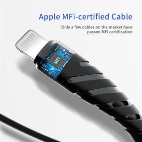 img 2 attached to 📱 OIITH iPhone Charger Cable 3-Pack 6ft: MFi Certified Charging Cord, Extra Long 6 Feet, 2.4A Power Wire Compatible with iPhone12/11/XS/Max/XR/X/8/7/6/iPad