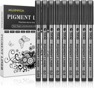🖋️ mujinhua black micro-pen fineliner ink pens - waterproof archival ink, micro fine point - ideal for artist illustration, sketching, technical drawing, anime, comic, manga, and bullet journaling (fine point) logo