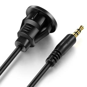 img 2 attached to 3.5mm AUX Audio Jack Extension Cable with Mounting Panel for Car, Boat, and Motorcycle - 3 Feet Length