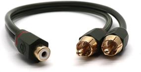 img 2 attached to 🔊 Sydien 12" Speaker Splitter Cable - 2Pcs Dual Shielded RCA Female to 2 Male, Enhanced SEO