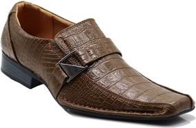 img 4 attached to 🐊 Enzo Romeo Santcro Men's Crocodile Loafers Shoes