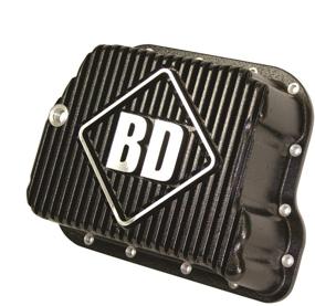 img 1 attached to BD Diesel 1061501 Deep Sump Transmission Pan: Enhanced Capacity, Temp. Sending Unit Port, Gasket & Magnetic Drain Plug