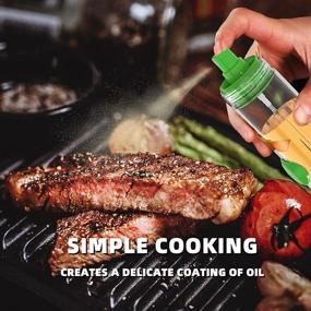 img 1 attached to 🍃 2 in 1 Oil Dispenser: Olive Oil Sprayer for Cooking & BBQ - 80ml Plastic Bottle Spray Mister for Salad, Frying, and Air Fryer