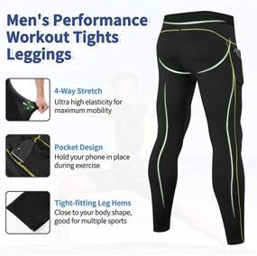 img 1 attached to Running Athletic Leggings Compression Outdoors Sports & Fitness for Cycling