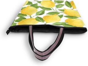 img 1 attached to Large Tote Bags for Women, Black Sunflower Summer Handbags with Zipper - Shopper Bag Ideal for Mother's Day & Christmas Gifts for Mom