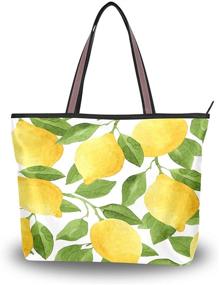 img 4 attached to Large Tote Bags for Women, Black Sunflower Summer Handbags with Zipper - Shopper Bag Ideal for Mother's Day & Christmas Gifts for Mom