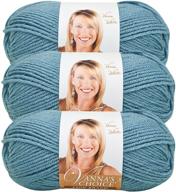 🧶 lion brand vanna's choice yarn (3-pack) in dusty blue shade 860-108 logo