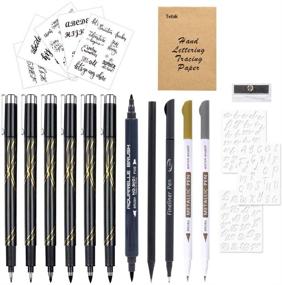 img 2 attached to Complete Tebik Hand Lettering Pens Kit - 22 Pack Set for Beginners Writing, Journaling, and Art Drawing