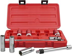 img 4 attached to 🔧 KAIFNT K201 9-Piece Spark Plug Socket Set with Locking Extensions, 3/8-Inch Drive – Comprehensive Toolkit