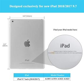 img 3 attached to TiMOVO Clear iPad 9.7 2018/2017 Case - Slim Fit Hard Shell Cover Compatible with Official Smart Cover - Clean and Clear Design