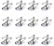 🐠 12pcs qmseller stainless steel aquarium fish tank air flow control lever pump single way valve – efficient oxygenation for healthy aquatic environment логотип