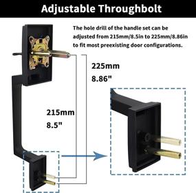 img 2 attached to 🚪 Modern and Secure: Azdele Front Door Handle Set with Single Cylinder Deadbolt and Lever Handle - Matte Black