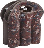 🍺 built beer bottle carrier tote with soft-grip neoprene and insulated tweed camo design - 5158526 логотип