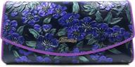 🍑 purple peach blossom embossed genuine leather trifold wallet clutch purse by artseye (1) logo