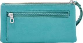 img 1 attached to 💚 Relic by Fossil Women's Cameron Checkbook Wristlet Wallet in Alpine Green (Model RLS9805307) - Stylish and Functional Accessory for the Modern Woman