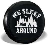 🔒 protect your spare tire with msguide we sleep around spare tire cover protector - universal fit for jeep trailer, rv, suv, truck, and more (23"-33" wheel diameter) logo