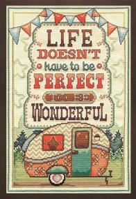 img 1 attached to 🎨 Design Works Crafts Inc. 2903 Wonderful Life, 8x12 Counted Cross Stitch Kit, 8x12, Multicolor – Enhance SEO