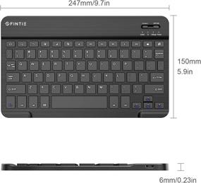 img 1 attached to 📱 Ultrathin (4mm) Wireless Bluetooth Keyboard for Android Tablet Samsung Galaxy Tab E/Tab A/Tab S, ASUS, Google Nexus, Lenovo and Other Android Devices - Fintie 10-Inch
