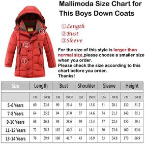 img 2 attached to 🧥 Hooded Bubble Heavyweight Black Boys' Jackets & Coats by Mallimoda: Top-quality outerwear for style and warmth