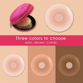 img 1 attached to Silicone Reusable Adhesive Invisible Nippleless Women's Clothing