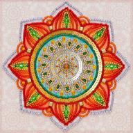 embark on a journey to happiness! bead embroidery kit with preciosa glass seed beads: cross stitch, contemporary embroidery, needlepoint, handcraft, and tapestry kit for needle arts and decor logo