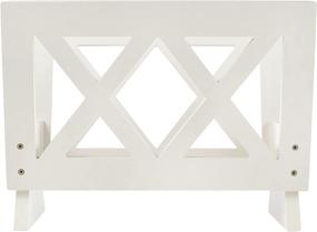 img 3 attached to 📚 Contemporary White Magazine Rack by Frenchi Home Furnishing