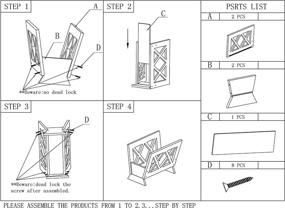 img 1 attached to 📚 Contemporary White Magazine Rack by Frenchi Home Furnishing