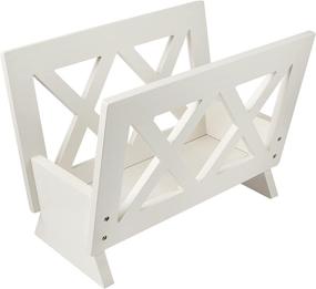 img 4 attached to 📚 Contemporary White Magazine Rack by Frenchi Home Furnishing