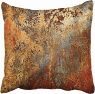 🛋️ emvency throw pillow covers cases decorative 16x16 inch - brown rust colorful metal rusty steel iron structure wall door - double sided print pillowcase - cushion cover логотип