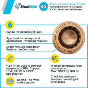 img 1 attached to 🦈 SharkBite U514LFA4 End Cap, Push-to-Connect, Plastic PEX Tubing, Copper, CPVC, HDPE, 1/2 Inch, 4-Pack