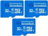 everything but stromboli 32gb micro sd memory card w/adapter (bulk 3 pack) class 10 logo