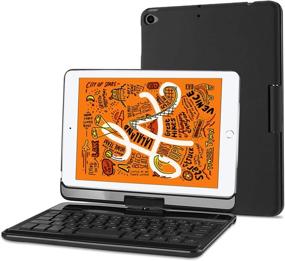 img 4 attached to 💻 ProCase iPad Mini 5/4 Keyboard Case - 7 Color Backlit 360 Rotatable Wireless Keyboard Cover for 7.9 Inch Apple iPad Mini 5th Gen 2019/ Mini 4 2015 - Black