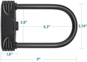 img 1 attached to DadyMart Heavy Duty 16mm Bike U-Lock with Combination, Anti Theft Bicycle U-Lock for Road, Mountain, Electric, and Folding Bikes (Bracket Not Included)