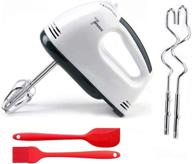 🥚 lightweight electric hand mixer - 7-speed hand held whisk for whipping cream, eggs, baking cake - stainless steel egg beater логотип