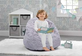 img 3 attached to 🪑 Cozee Fluffy Chair for Kids, Delta Children Toddler Size (Up to 6 Years Old) - Grey