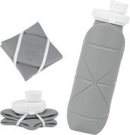 🧴 dekanghy foldable water bottle - collapsible travel hiking water bottle, bpa free & food grade silicone (gray) логотип