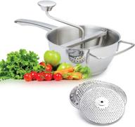 🍏 alwaysu food mill: premium stainless steel grinder for fruits and vegetables - 2 quart capacity, dishwasher safe, with 4 milling discs logo