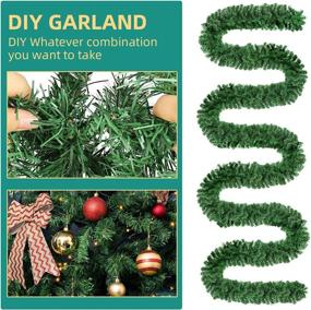 img 3 attached to 🎄 GOOGIC Christmas Garland: Festive Holiday Decor for DIY Wreaths, 8.86 FT - Perfect Xmas Garlands (Decoration Not Included) - 1 Piece