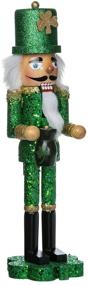 img 4 attached to 🍀 Kurt Adler 15-Inch Wooden Irish Nutcracker: Authentic Design on Shamrock Base