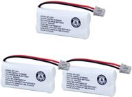 🔋 pack of 3 bt-1021 rechargeable battery replacement for uniden bt1021 bbtg0798001 bt-1008 bt-1016 cordless handset phone logo